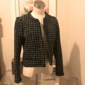 Hugo Boss Plaid Boucle Jacket NWT Sz 4